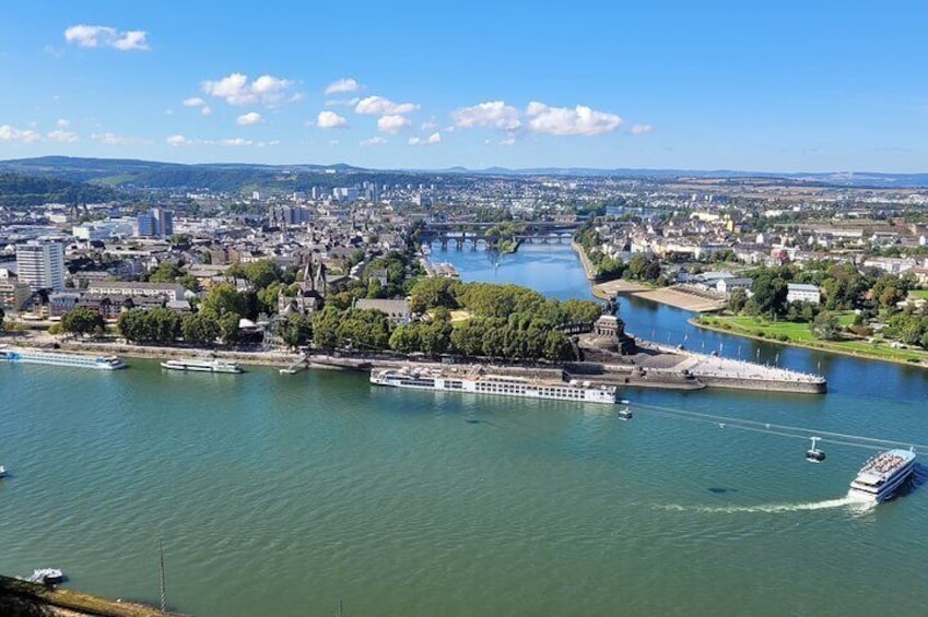 Koblenz - Old Town with the Ehrenbreitstein Fortress