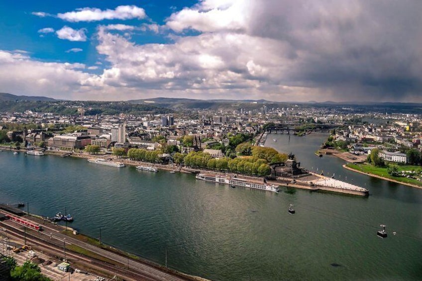 Koblenz - Old Town with the Ehrenbreitstein Fortress