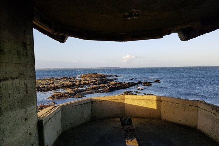 Gun replacement at RERWICK HEAD.