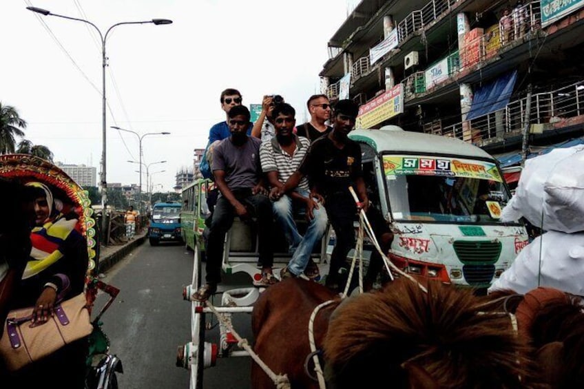 Riding horse carrier in Old Dhaka