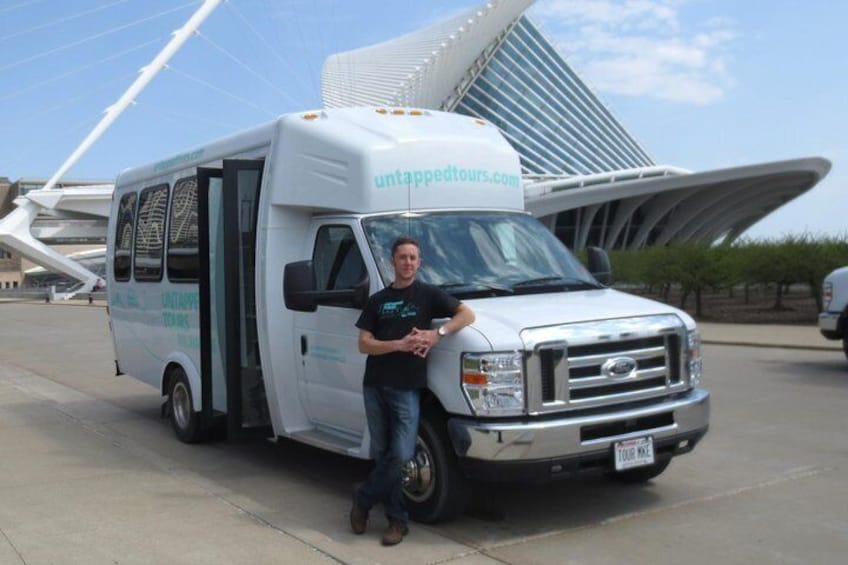 Our bus at the Milwaukee Art Museum