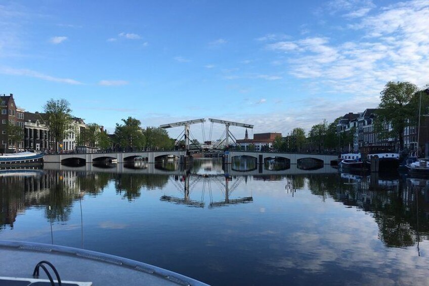 Skinny bridge, the most romantic bridge in Amsterdam