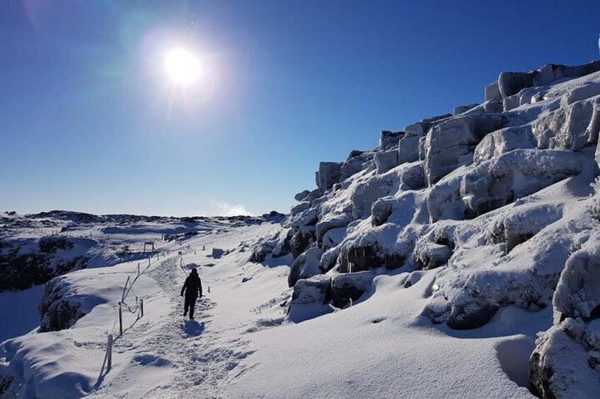 Arctic Fox Travel Dettifoss lake Mývatn winter private super jeep tour