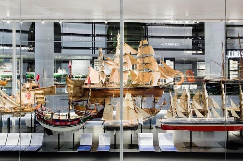 Ship models in the navigation exhibition