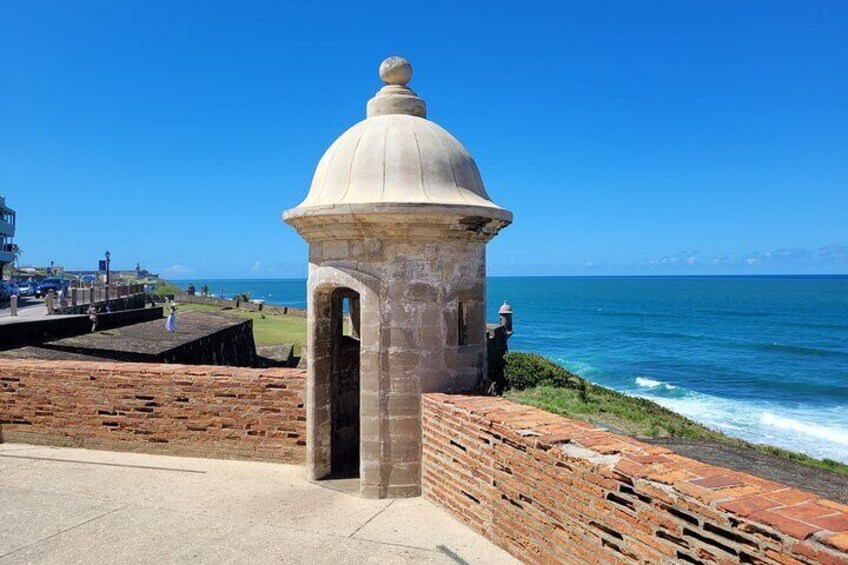 A "garita" at Castillo San Cristobal