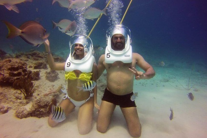 Aquanautas Helmet Diving in San Andres