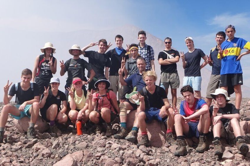 Volcano expedition with some teenagers of UK 