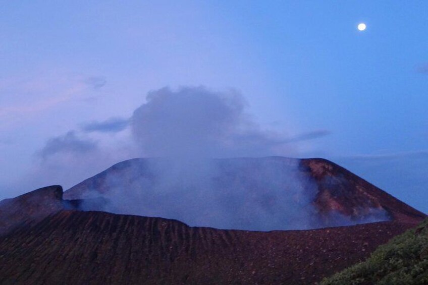 Telica Volcano crater at around 6 pm 