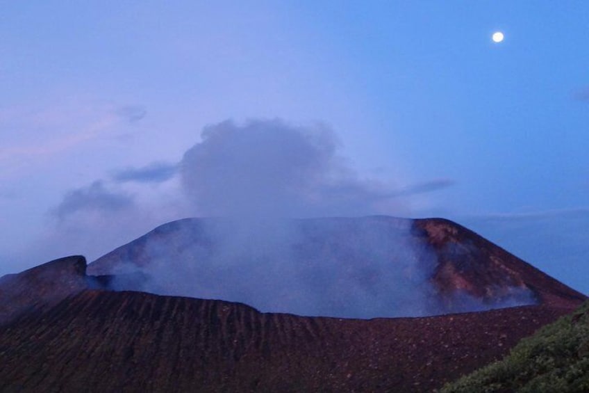 Telica Volcano crater at around 6 pm
