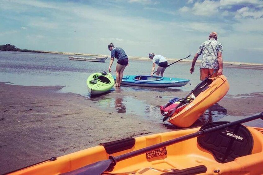 About to start our kayaking adventure