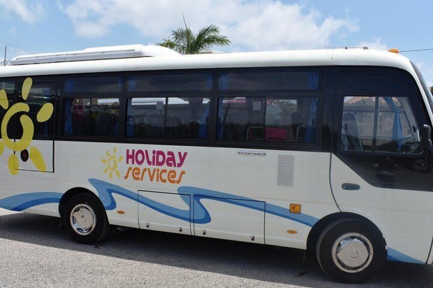 Air conditioned shared shuttle bus to your destination