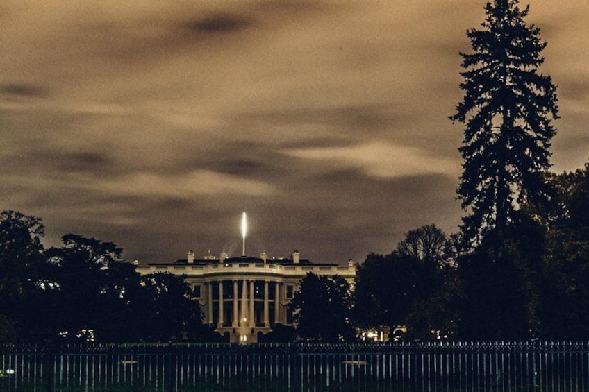 White House view fr Lafayette Park