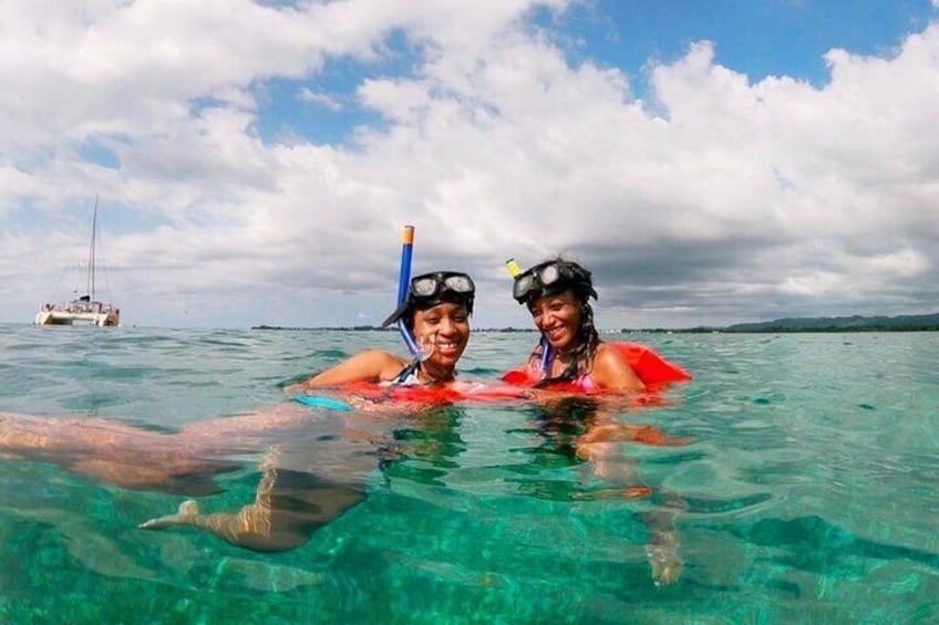 Snorkeling in crystal clear water