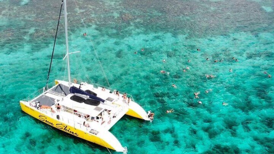 Large modern catamaran for smooth sailing and partying