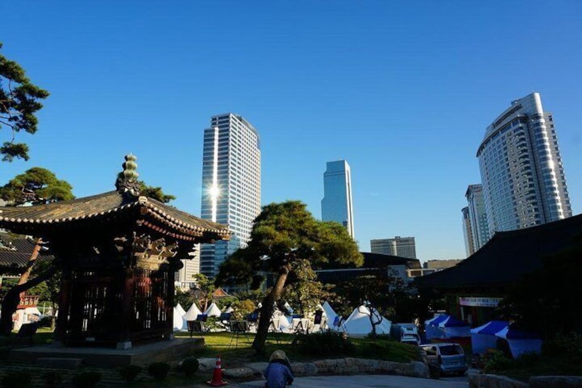 View from Gangnam Bongeunsa Temple