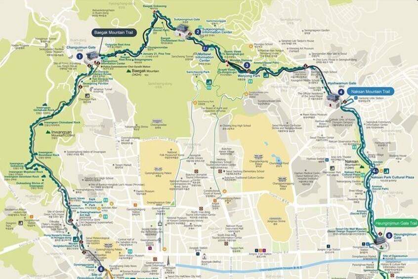 Map of Seoul Fortress