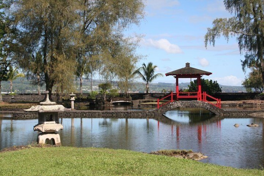 Visit the peaceful Japanese garden in Hilo