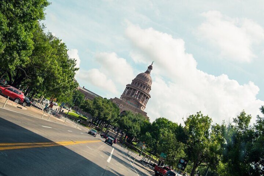 Congress Ave in downtown Austin