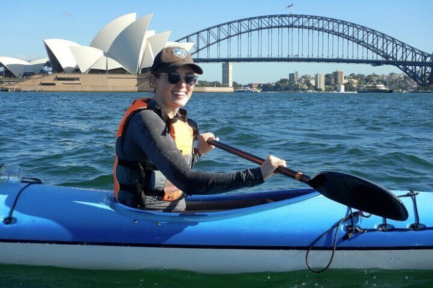 Kayak to Goat Island in Sydney Harbour with Local