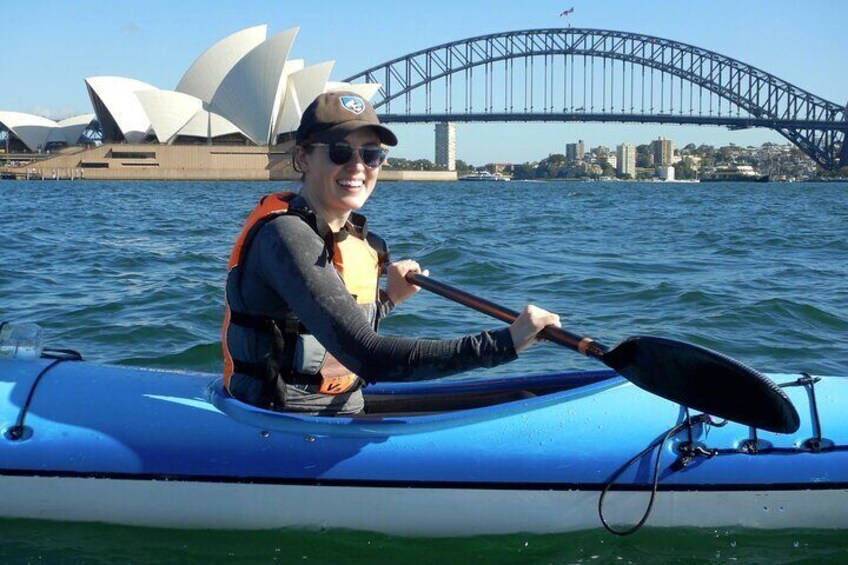 Kayak to Goat Island in Sydney Harbour with Local