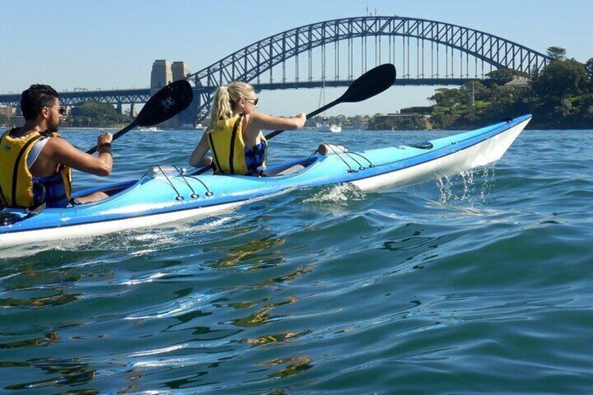 Kayak to Goat Island in Sydney Harbour with Local
