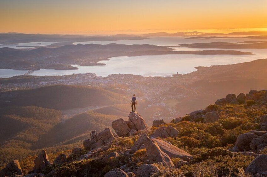 Travel with us to the summit, then make your own return journey to Hobart.