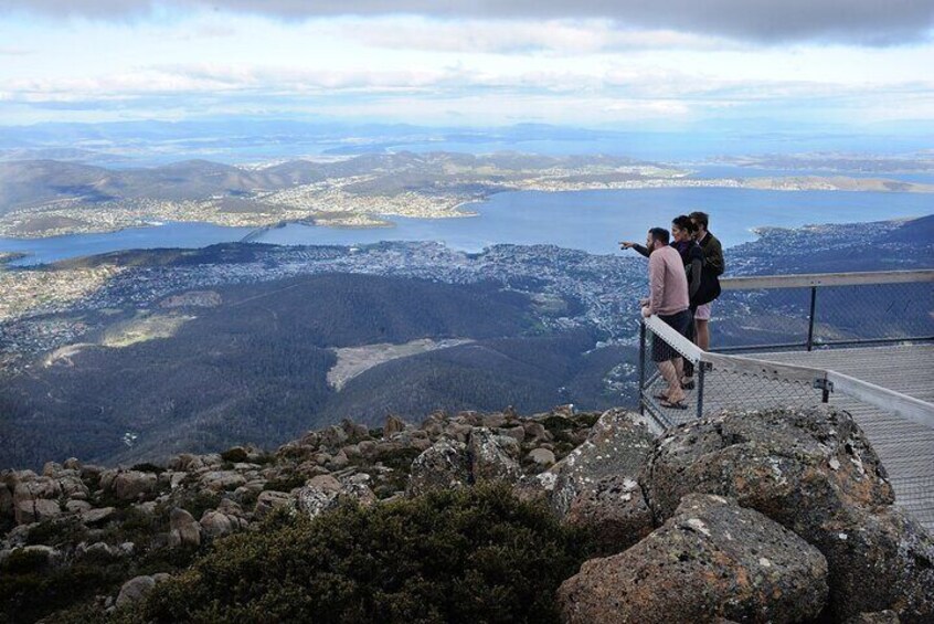 Overlooking Hobart and Southern Tasmania.