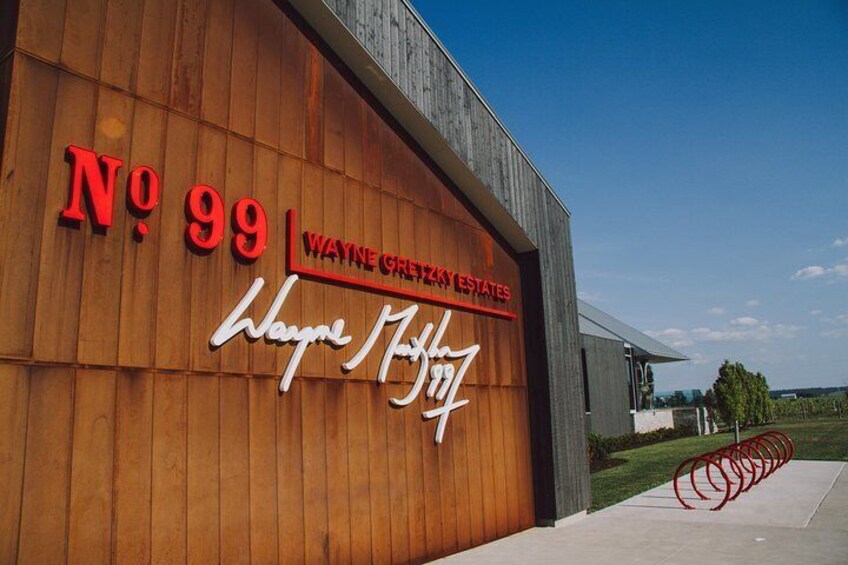 Wayne Gretzky Estates Winery & Distillery on every tour! 