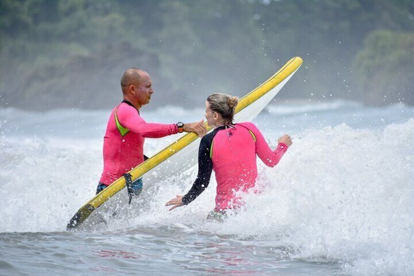 Surf lesson, Manuel Antonio