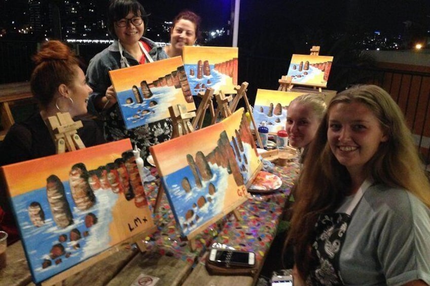 Tuesday Paint and Sip Art Sessions Brisbane