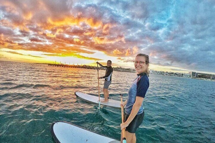 Paddleboard Mixed Group Sunset Session Caribbean Sea - All Levels Welcome