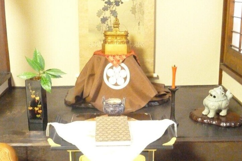 Buddha Statue on Zen Meditation Hall Altar