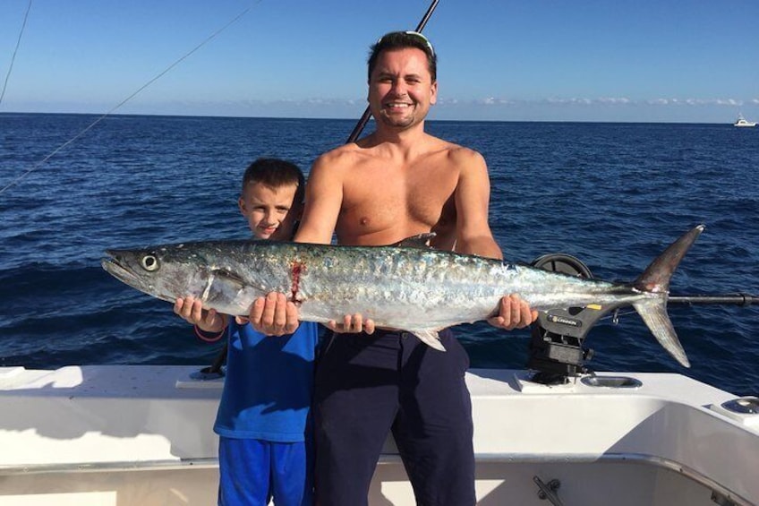 This Father and Son paired up to land this Stud of a Mackeral 