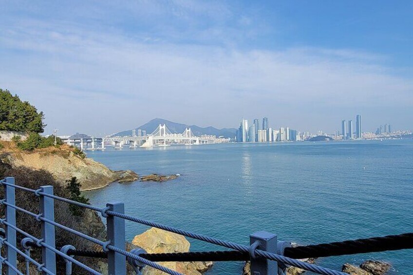 Enjoy seafood after walking along the coast from Igidae Park to Oryukdo Park.