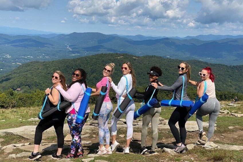 Yoga hikes in Asheville, NC. A wonderful way to unplug, unwind, and reconnect.