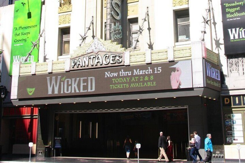 The beautiful Pantages Theatre, where the tour starts