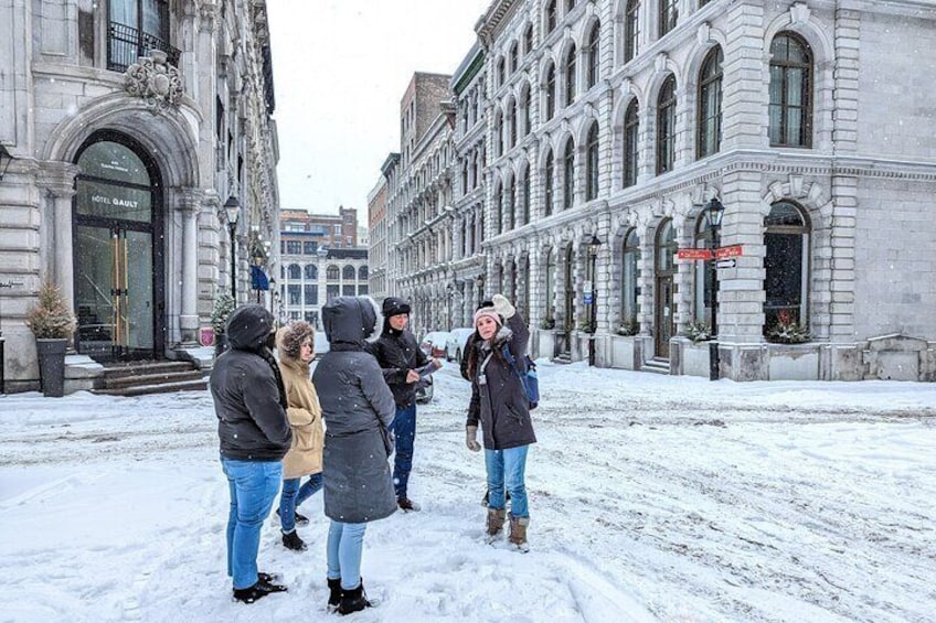 Winter Wonderland Small Group Walking Tour of Old Montreal