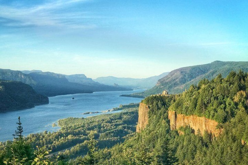 The views of the Columbia River Gorge are stunning -- what a gorgeous place to start the tour.