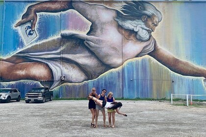 Visita turística privada 3 en 1, cervecería y mural de Houston en carrito