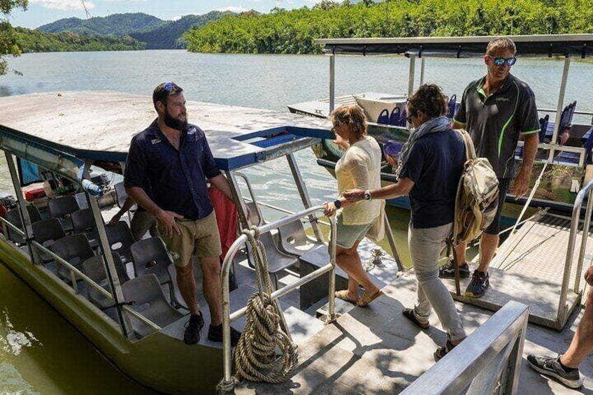 Getting on the Daintree River Cruise