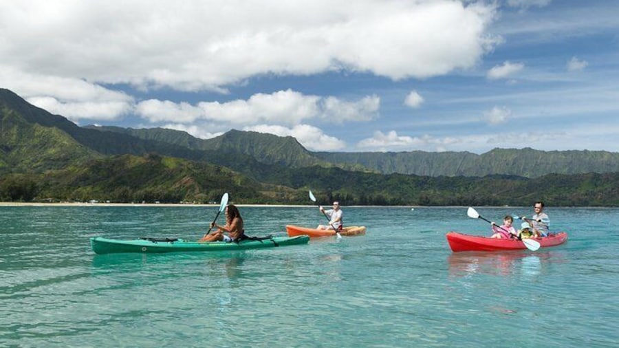 Kayaking in Hanalei Bay