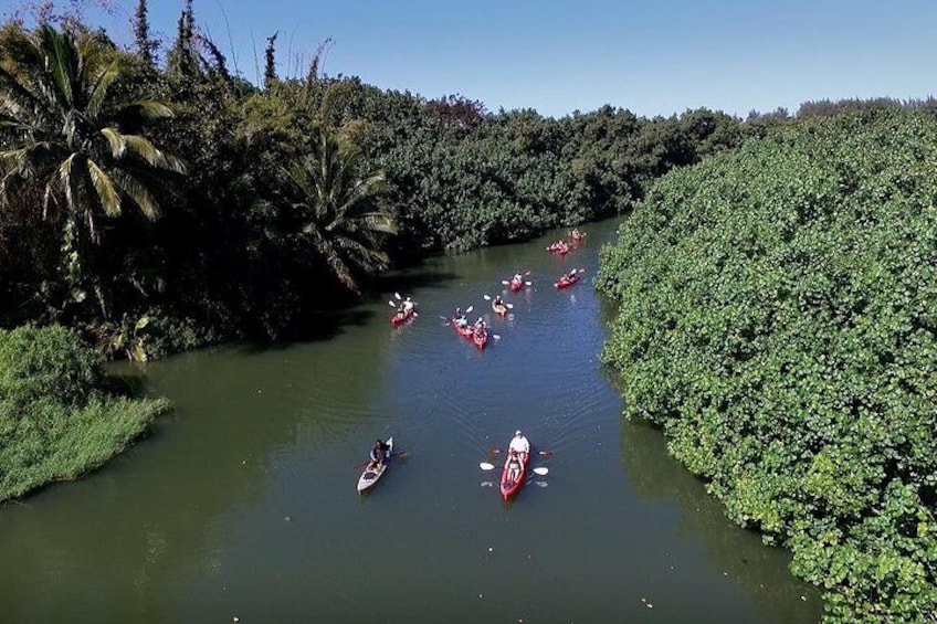 The calm and tranquil Hanalei River