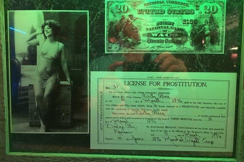 Prostitution license and photos.