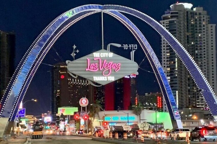 Downtown’s new Welcome to Las Vegas sign. 