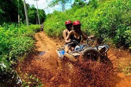 Cancun Best quad bike Tour, Ziplines and Cenote Swim with Lunch