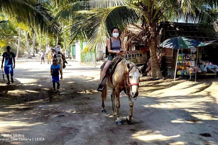 ⭐✔ PRIVATE Gentle Paradise Lonely Beach Horseback Ride & Afro-Mexican Village