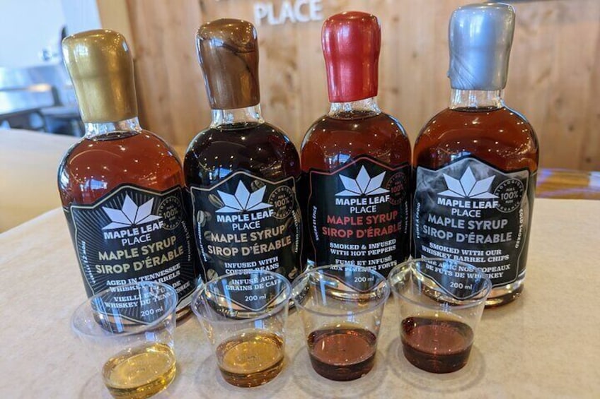 Included in your experience is a tour and tasting of reward winning Ontario's Maple Syrup!