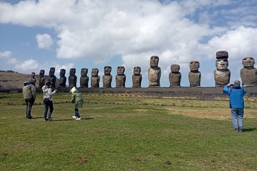 Trying to capture the magnificence of Ahu Tongariki.