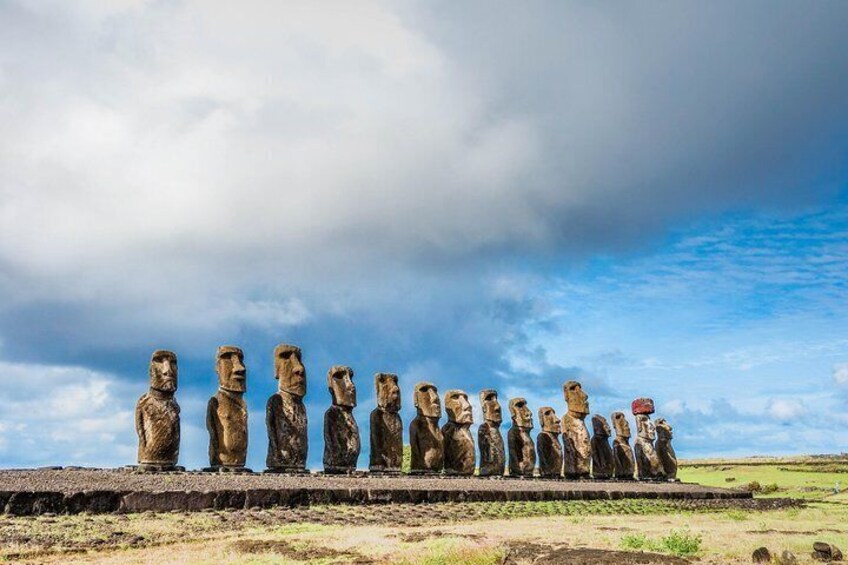 Ahu Tongariki, the biggest ceremonial monument in Polynesia. One of the key sites in RPS' Moai Rise and Fall full day field trip