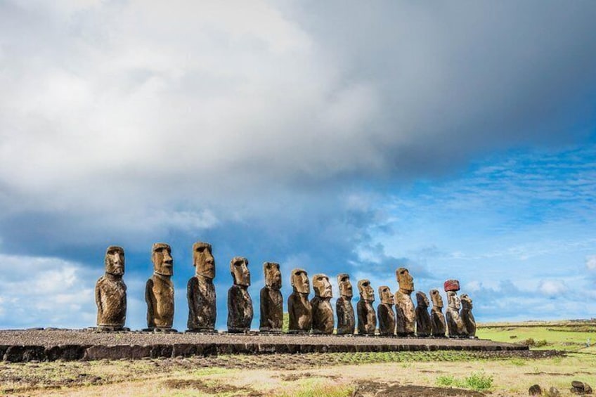 Ahu Tongariki, the biggest ceremonial monument in Polynesia. One of the key sites in RPS' Moai Rise and Fall full day field trip